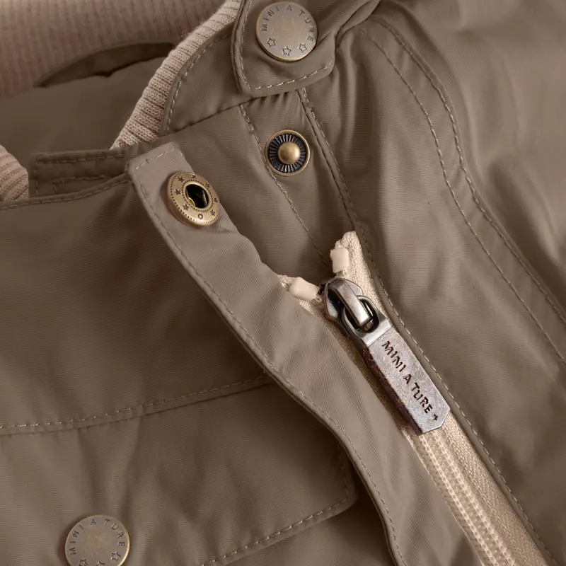 Mini A Ture Morel Grey Matwisti Fleece Lined Snowsuit. Grs 2