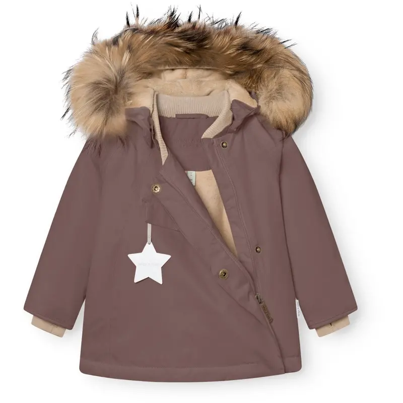 Mini A Ture Peppercorn Plum Matwang Fleece Lined Winter Jakke Fur. Grs 3