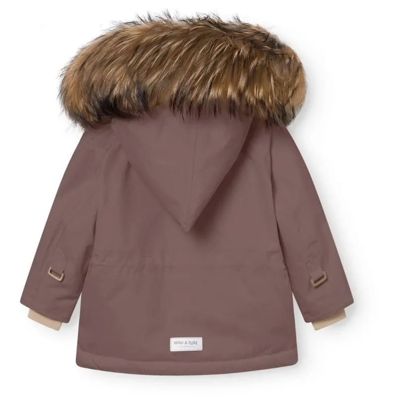 Mini A Ture Peppercorn Plum Matwang Fleece Lined Winter Jakke Fur. Grs 4