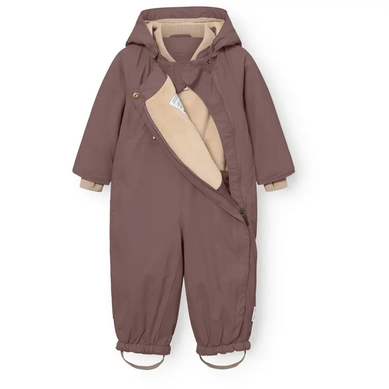 Mini A Ture Peppercorn Plum Matwisti Fleece Lined Snowsuit. Grs 4