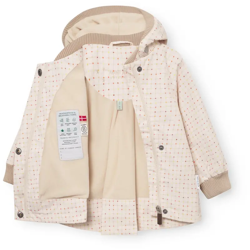 Mini A Ture Print Crayon Grid Matwiami Fleece Lined Jacket. Grs 2