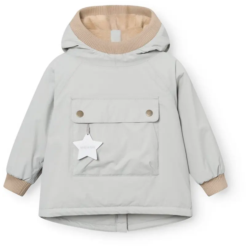 Mini A Ture Puritan Grey Matbabywen Fleece Lined Winter Anorak. Grs 1