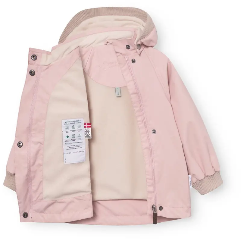 Mini A Ture Rose Smoke Matwai Fleece Lined Jacket. Grs 2