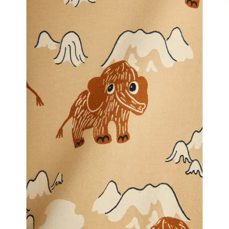 Mini Rodini Beige Mammoth Aop Leggings 2