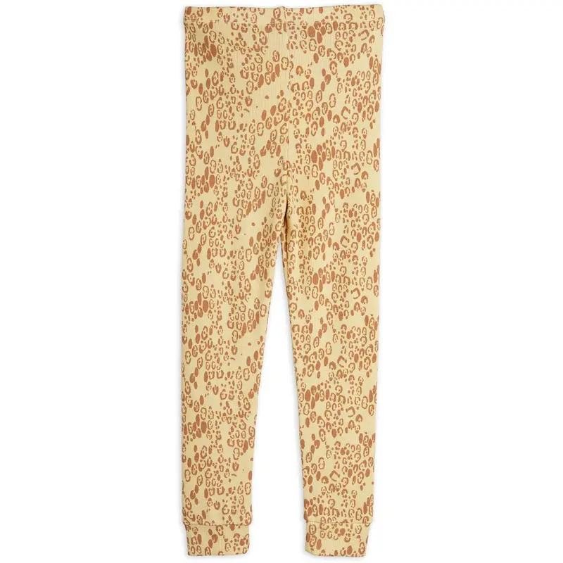 Mini Rodini Beige Mini Leopard Aop Leggings 3