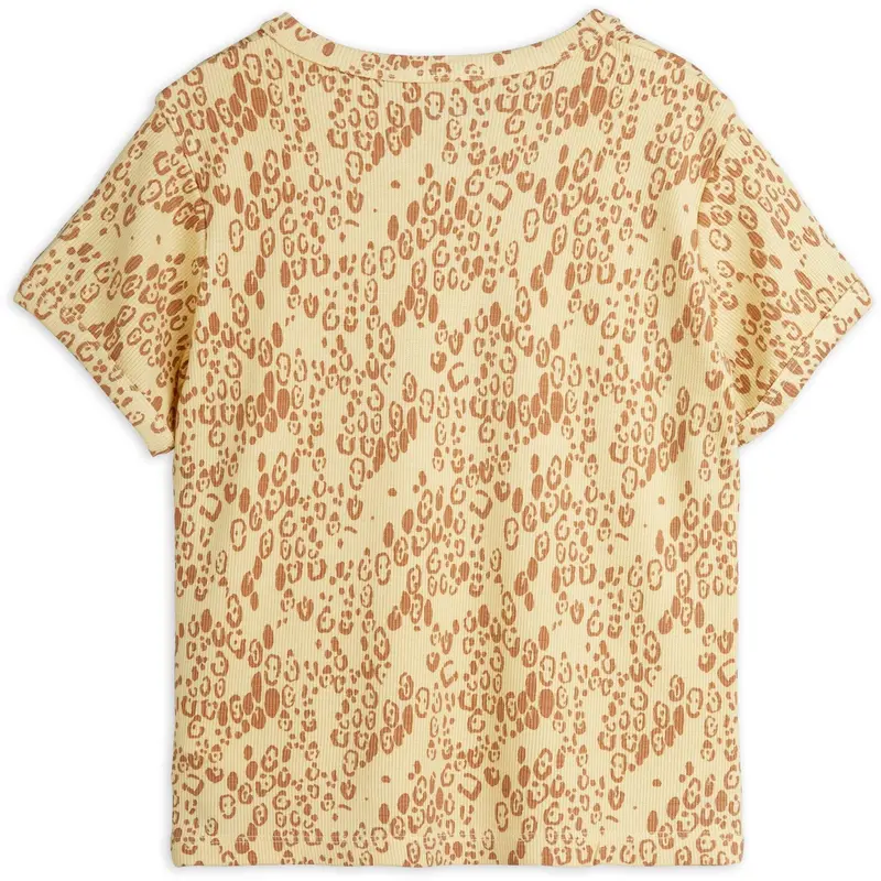 Mini Rodini Beige Mini Leopard Aop Ss Tee 4