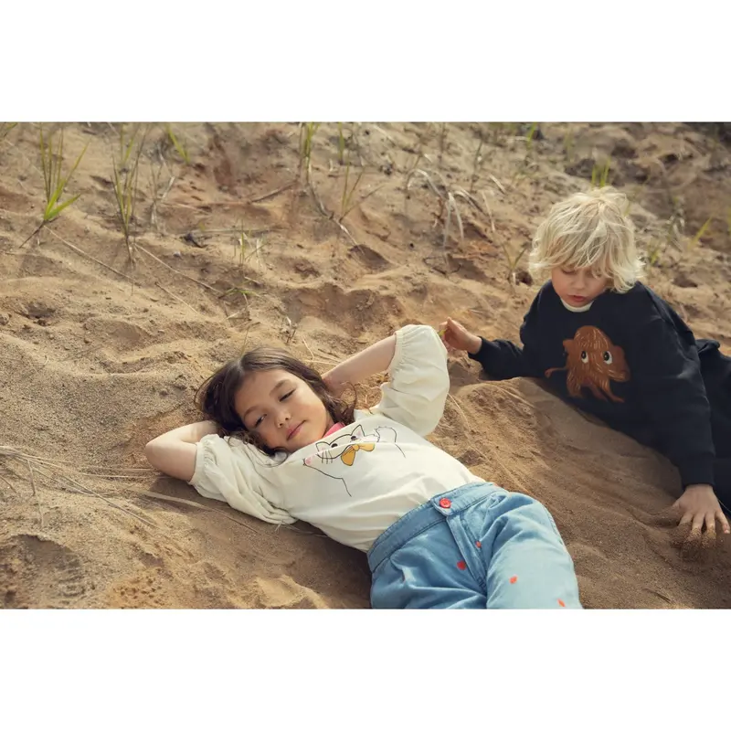 Mini Rodini Black Mammoth Chenille Sweatshirt 4