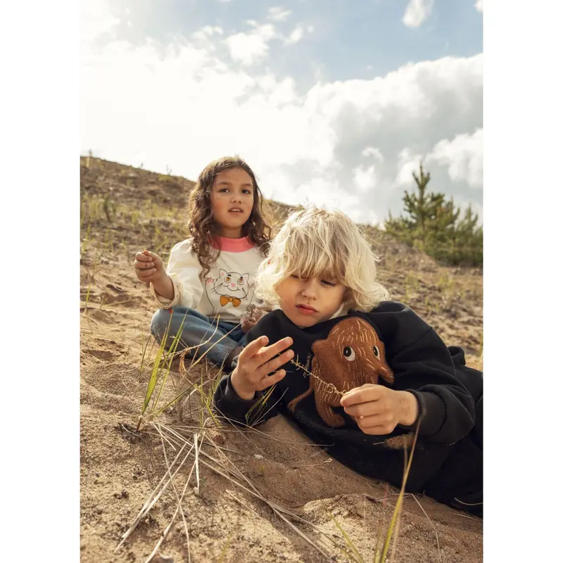 Mini Rodini Black Mammoth Chenille Sweatshirt 6
