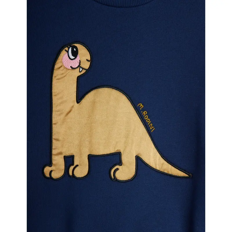 Mini Rodini Blue Dino Application Sweatshirt 5