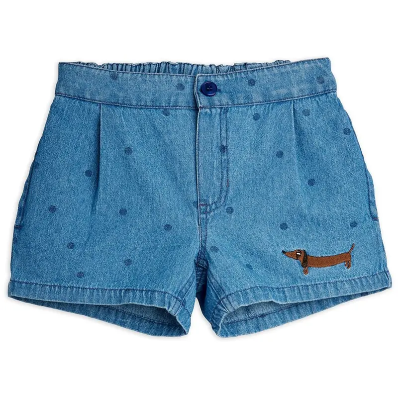 Mini Rodini Blue Lw Denim Dots Aop Shorts 2 1