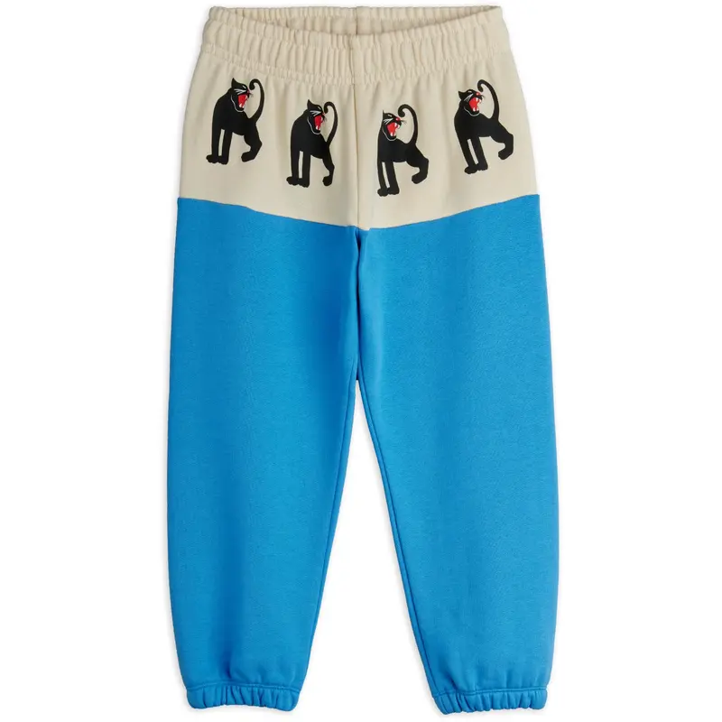 Mini Rodini Blue Panther Panel Sweatpants 1