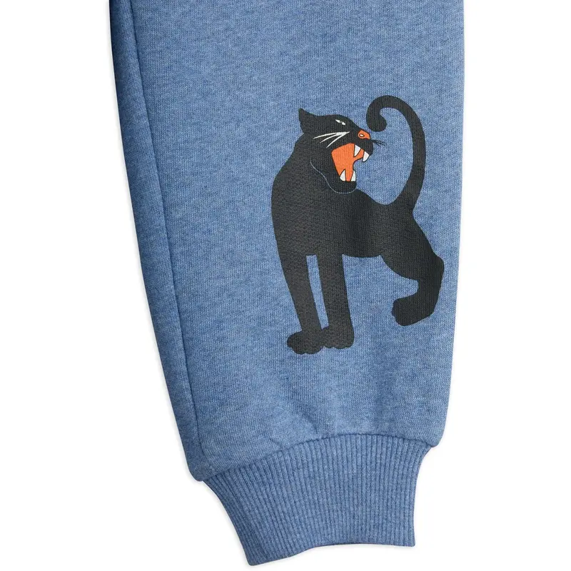 Mini Rodini Blue Panther Sp Melange Sweatpants 2