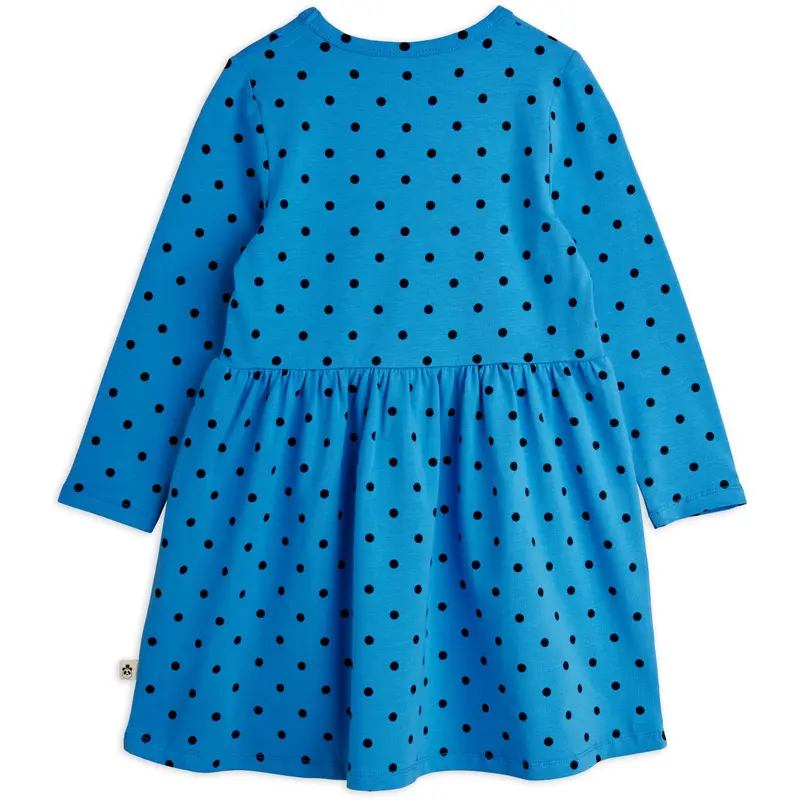 Mini Rodini Blue Polka Dots Aop Ls Kjole 3