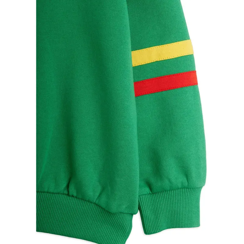 Mini Rodini Green E.T Emb Halfzip Sweatshirt 3