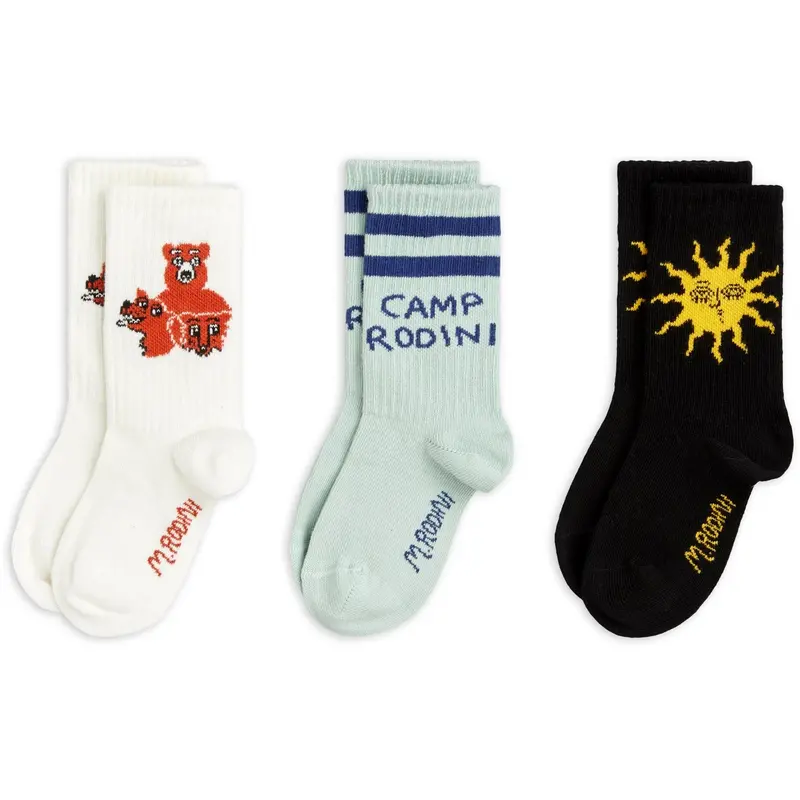 Mini Rodini Multi Camp Rodini 3-Pak Strømper 1