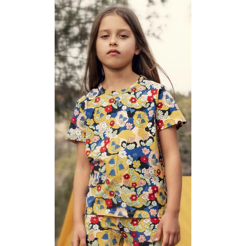 Mini Rodini Multi Flowers Aop Ss Tee 3