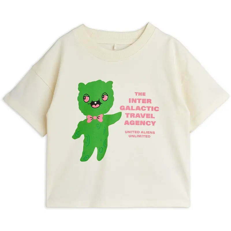 Mini Rodini Off-White Alien Travel Agency Sp Ss Tee 1