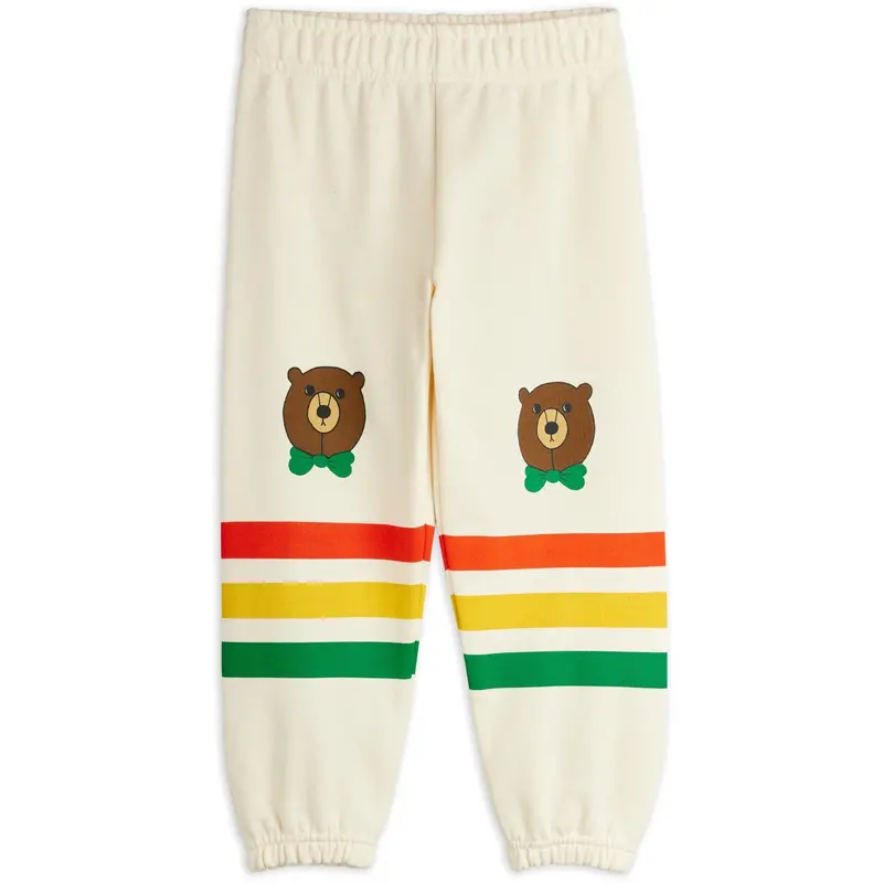 Mini Rodini Off-White Bjørn Stripe Sweatpants 1