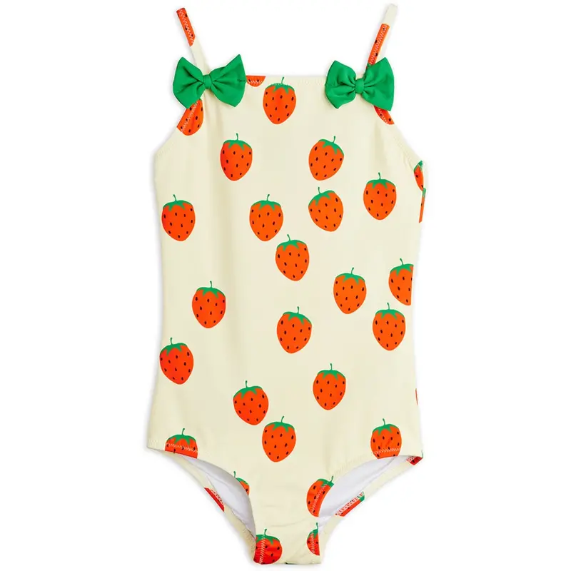 Mini Rodini Off-White Strawberries Aop Badedragt 1