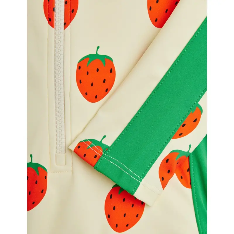 Mini Rodini Off-White Strawberries Aop Ls Uv Badeheldragt 2