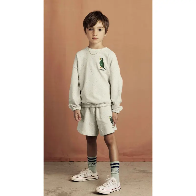 Mini Rodini Offwhite Bird Emb Neps Sweatshirt 2