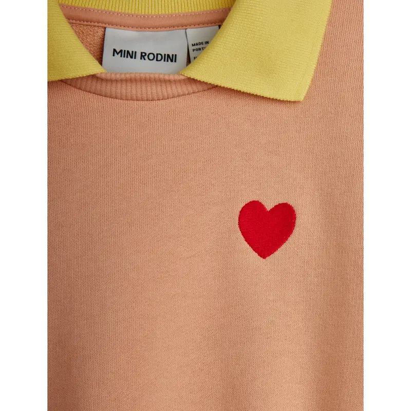 Mini Rodini Pink Heart Emb Krave Sweatshirt 2