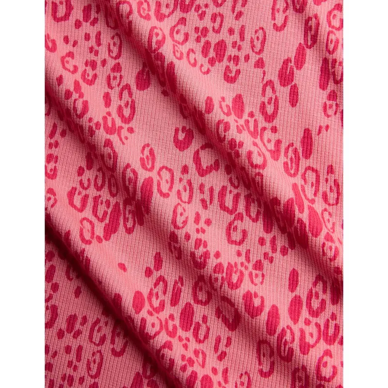 Mini Rodini Pink Mini Leopard Aop Ss Tee 2