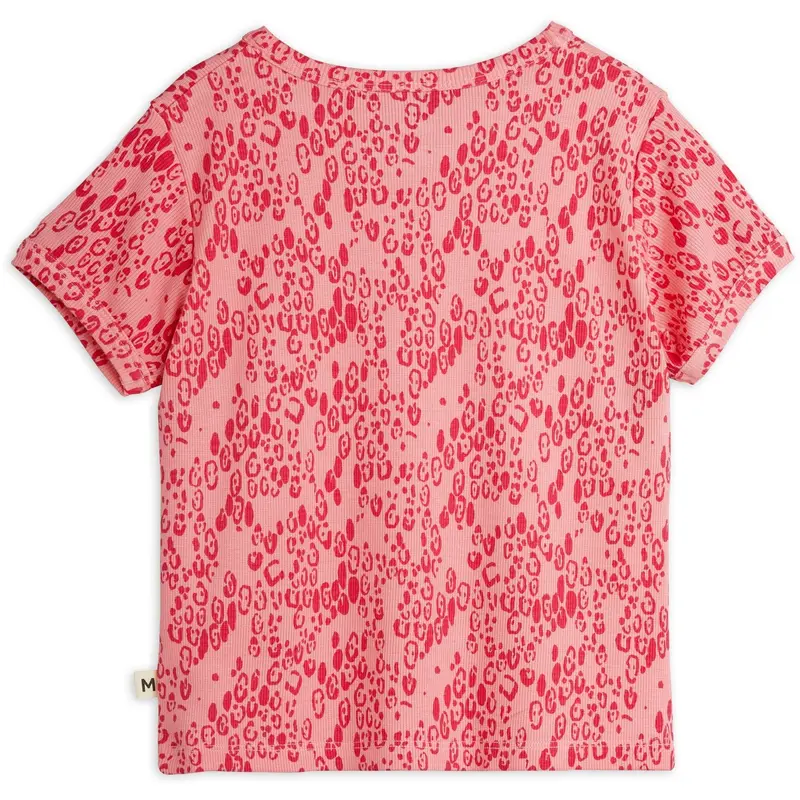 Mini Rodini Pink Mini Leopard Aop Ss Tee 3