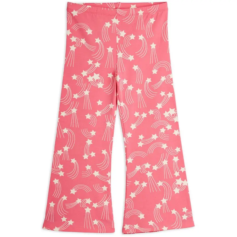Mini Rodini Pink Starfall Aop Flared Trousers 1