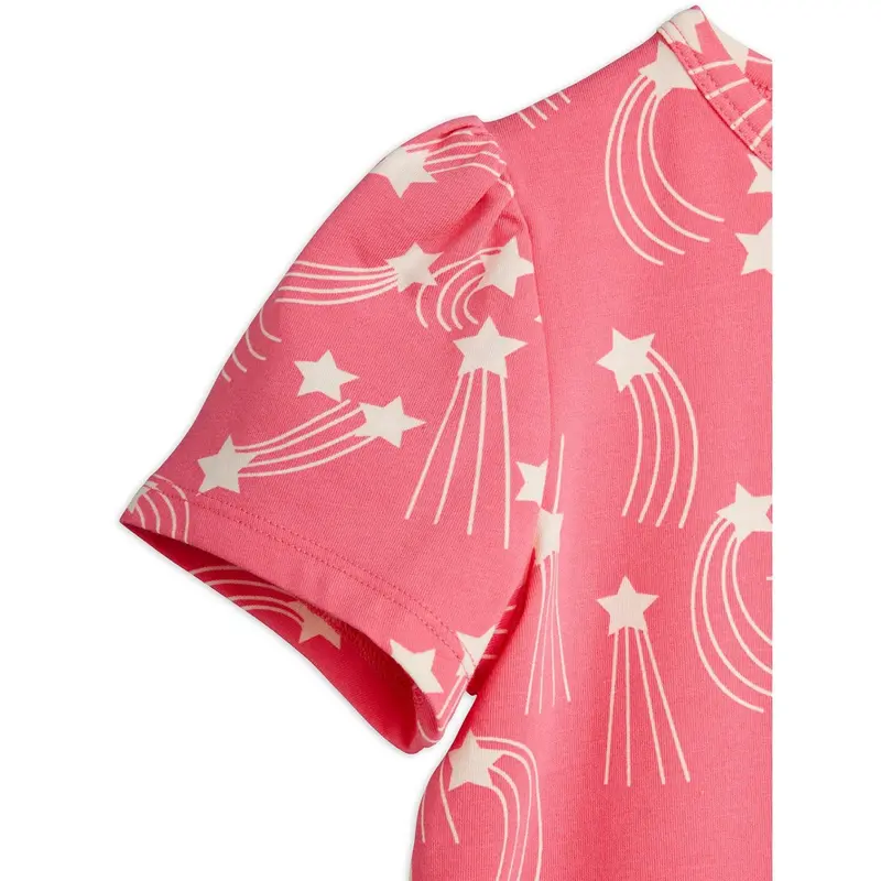 Mini Rodini Pink Starfall Aop Puff Sleeve Ss Top 3
