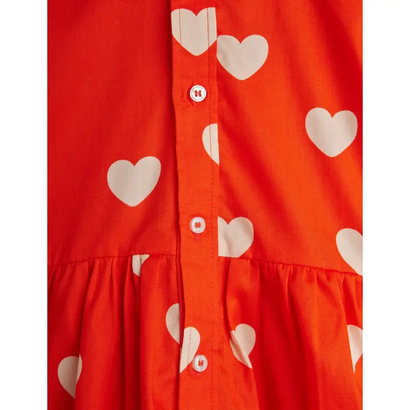 Mini Rodini Red Hearts Aop Woven Ls Kjole 2