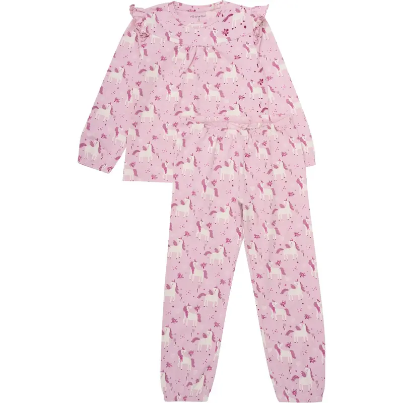 Minymo Bleached Mauve Pyjamas Ls Sæt Aop 1