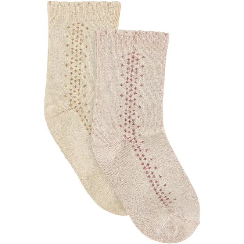 Minymo Burnished Lilac Ankle Strømpe Solid 2-Pak 1