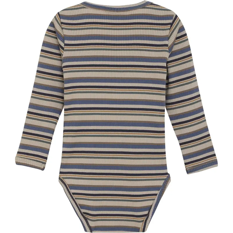 Minymo China Blue Body Ls Y/D Rib 2