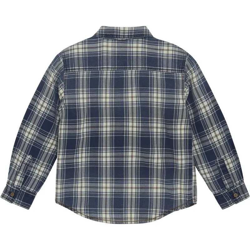 Minymo China Blue Skjorte Ls Check 2