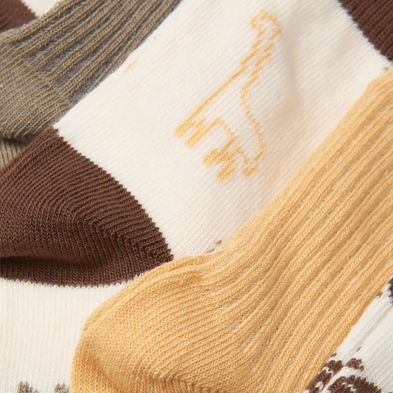 Minymo Cocoa Brown Strømper M/ Pattern 5-Pack 2