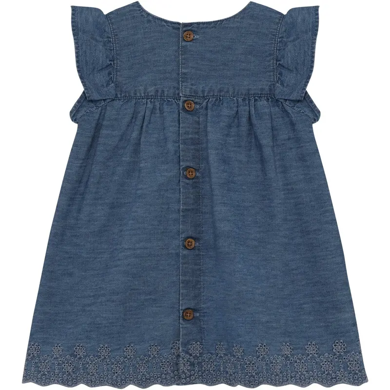 Minymo Faded Denim Kjole Ss Chambray 3