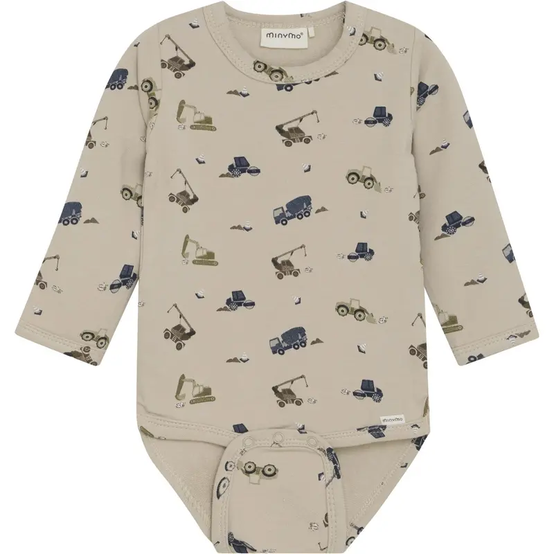 Minymo Oxford Tan Body Ls Aop Sweat 1