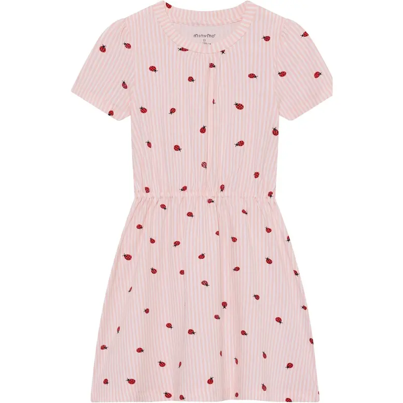 Minymo Peach Blush Kjole Ss Aop 1