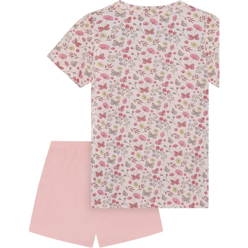 Minymo Raindrops On Roses T-Shirt+Short Sæt Aop 2