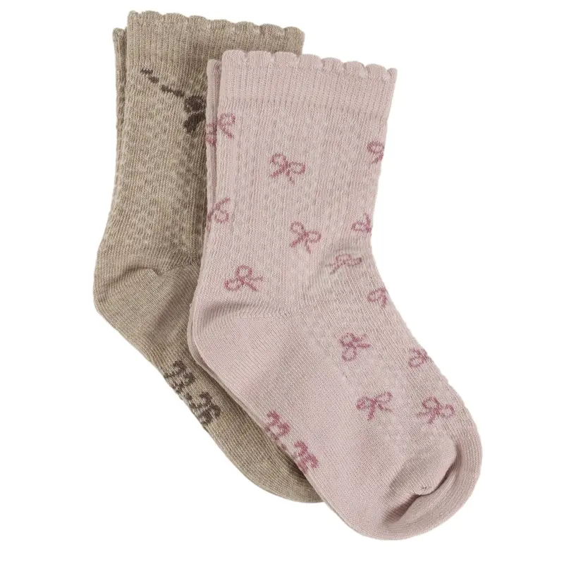 Minymo Shell Strømper W. Lettuce Hem (2-Pack) 1