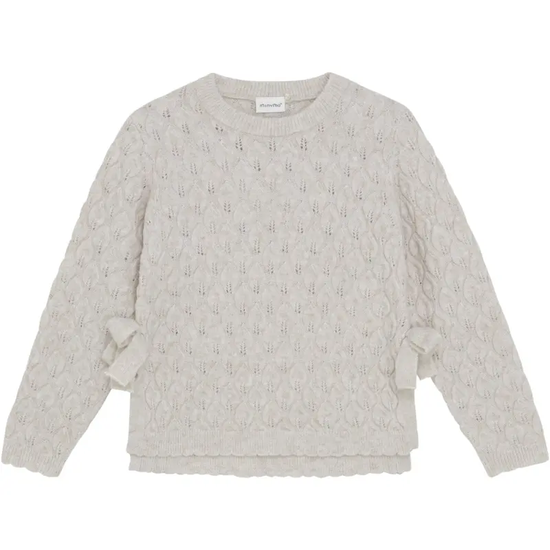 Minymo Smoke Gray Pullover Ls Strik 1