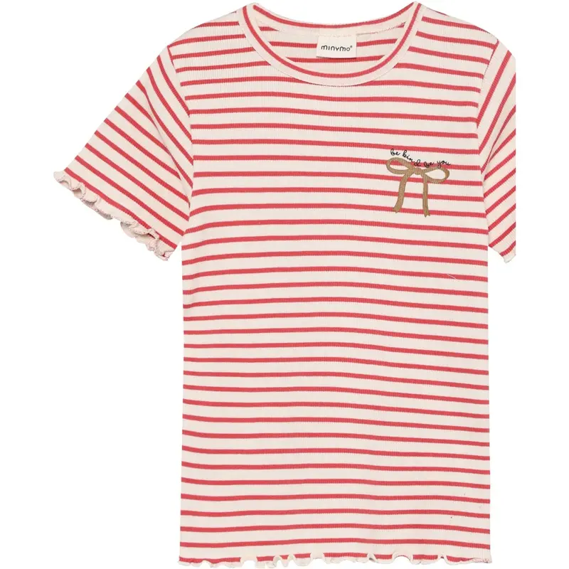 Minymo Spiced Coral T-Shirt Ss Rib 1