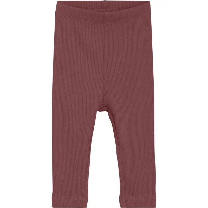 Minymo Withered Rose Leggings Rib 1