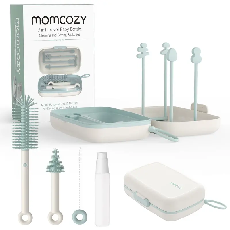 Momcozy Green 7 In 1 Baby Flaske Børste Sæt 1