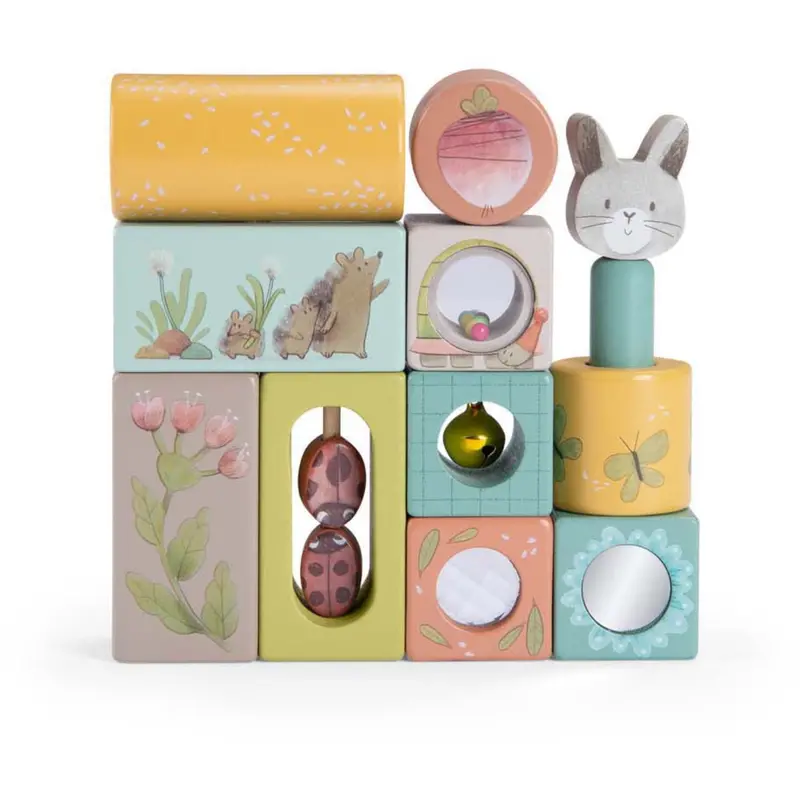 Moulin Roty Aktivitetsklodser - Trois Petits Lapins 1