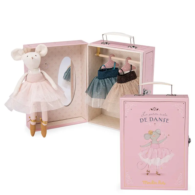 Moulin Roty Ballerina Mus I Kuffert 26 Cm - Suzies Garderobe 1