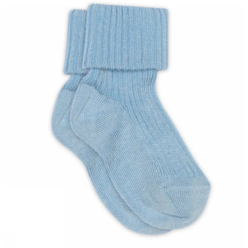 Mp Danmark Blue Bell Bomuld Rib Baby Strømper 1