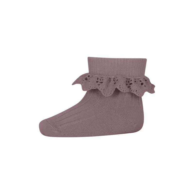 Mp Danmark Dark Purple Dove Lea Strømper Lace 1