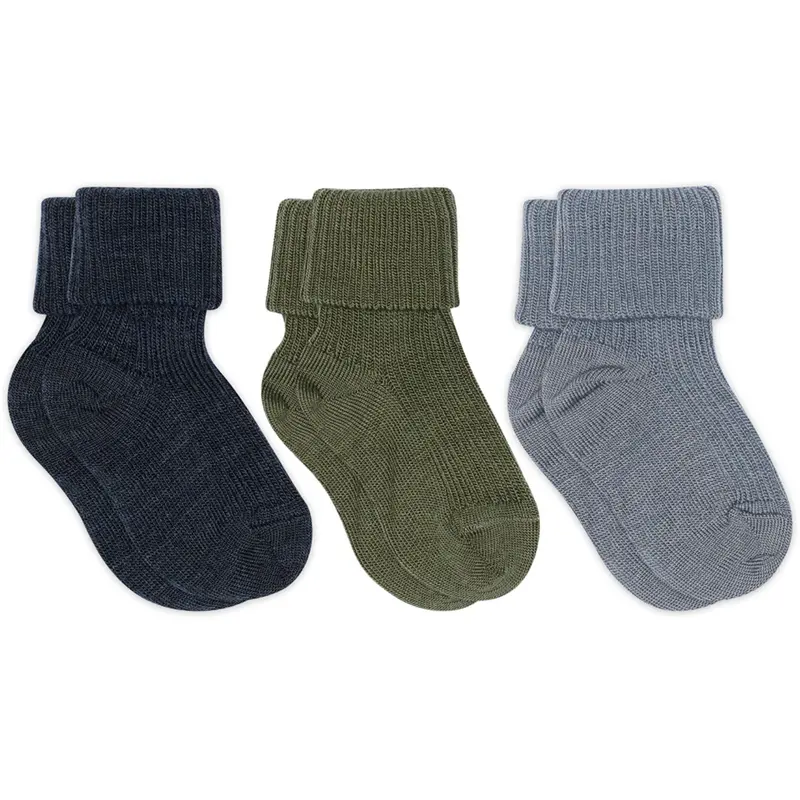 Mp Danmark Olivine Uld Rib Baby Strømper 3-Pak 1